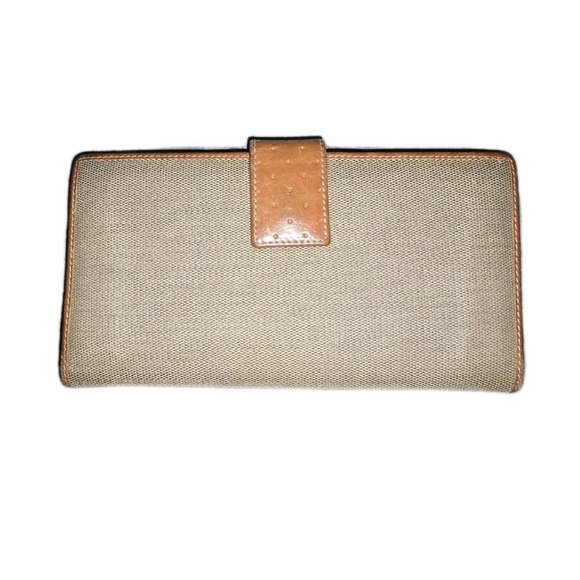 RARE Authentic Gucci Amalfi Beige and Brown Cloth Wallet with Silver Accent EUC - Picture 2 of 9